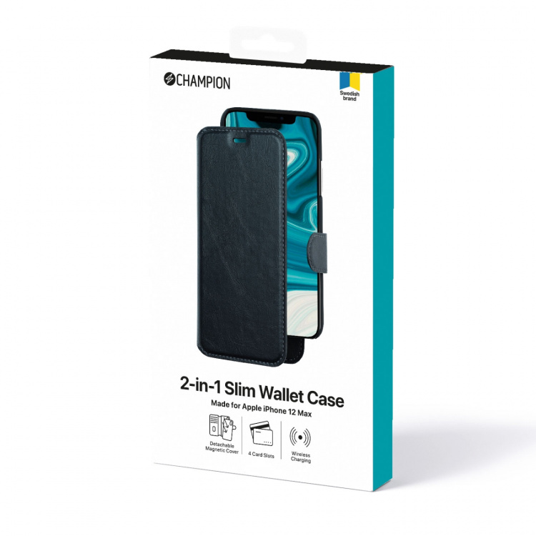 Champion 2-in-1 ohut lompakko kotelo iPhone 12/12 Pro Champion 2-in-1 ohut lompakko kotelo iPhone 12/12 Pro