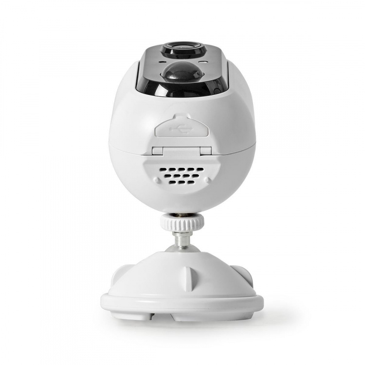 Nedis SmartLife Ulkokamera | Wi-Fi | Full HD 1080p | IP65 | Maks. akunkesto: 4 kuukautta | MicroSD (ei sisälly) / Pilvipalvelutallennus (valinnainen) | 5 V DC | Liiketunnistimella | Yökuvaus | Valkoinen
