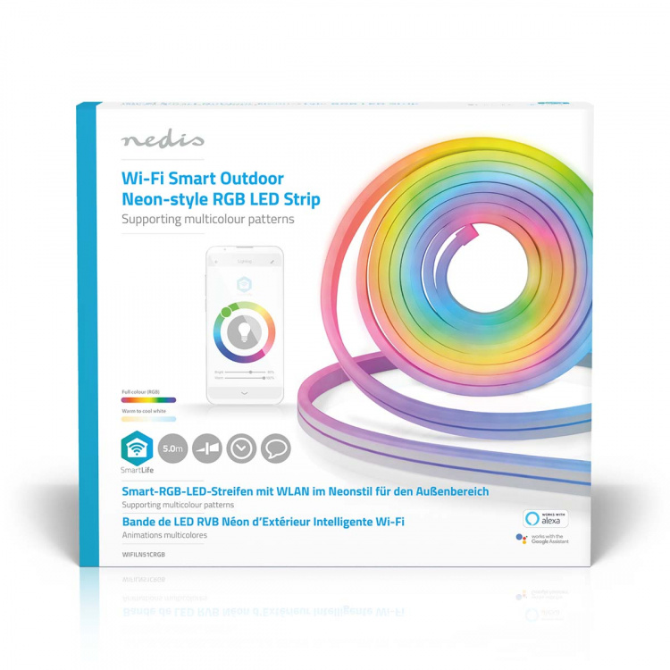 Nedis SmartLife LED-Nauha | Monivärinen | SMD | 5.00 m | IP65 | 2700 K | 480 lm | Android™ / IOS