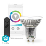 Nedis SmartLife LED Spot | Wi-Fi | GU10 | 345 lm | 5 W | Lämpimästä kylmään valkoiseen / RGB | 2700 - 6500 K | Energialuokka: G | Android™ / IOS | PAR16 | 1 kpl Nedis SmartLife LED Spot | Wi-Fi | GU10 | 345 lm | 5 W | Lämpimästä kylmään valkoiseen / RGB | 2700 - 6500 K | Energialuokka: G | Android™ / IOS | PAR16 | 1 kpl
