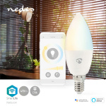 Nedis SmartLife LED-Lamppu | Wi-Fi | E14 | 470 lm | 4.90 W | Lämpimästä kylmään valkoiseen | 2700 - 6500 K | Android™ / IOS | Kynttilä | 1 kpl