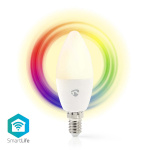 Nedis SmartLife RGB Lamppu | E14 | 470 lm | 4.90 W | Lämpimästä kylmään valkoiseen / RGB | 2700 - 6500 K | Android™ / IOS | Kynttilä | 1 kpl Nedis SmartLife RGB Lamppu | E14 | 470 lm | 4.90 W | Lämpimästä kylmään valkoiseen / RGB | 2700 - 6500 K | Android™ / IOS | Kynttilä | 1 kpl