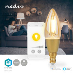 Nedis SmartLife LED Filamenttilamppu | E14 | 470 lm | 4.90 W | Lämmin Valkoinen | 1800 - 3000 K | Lasi | Android™ / IOS | Kynttilä | 1 kpl Nedis SmartLife LED Filamenttilamppu | E14 | 470 lm | 4.90 W | Lämmin Valkoinen | 1800 - 3000 K | Lasi | Android™ / IOS | Kynttilä | 1 kpl