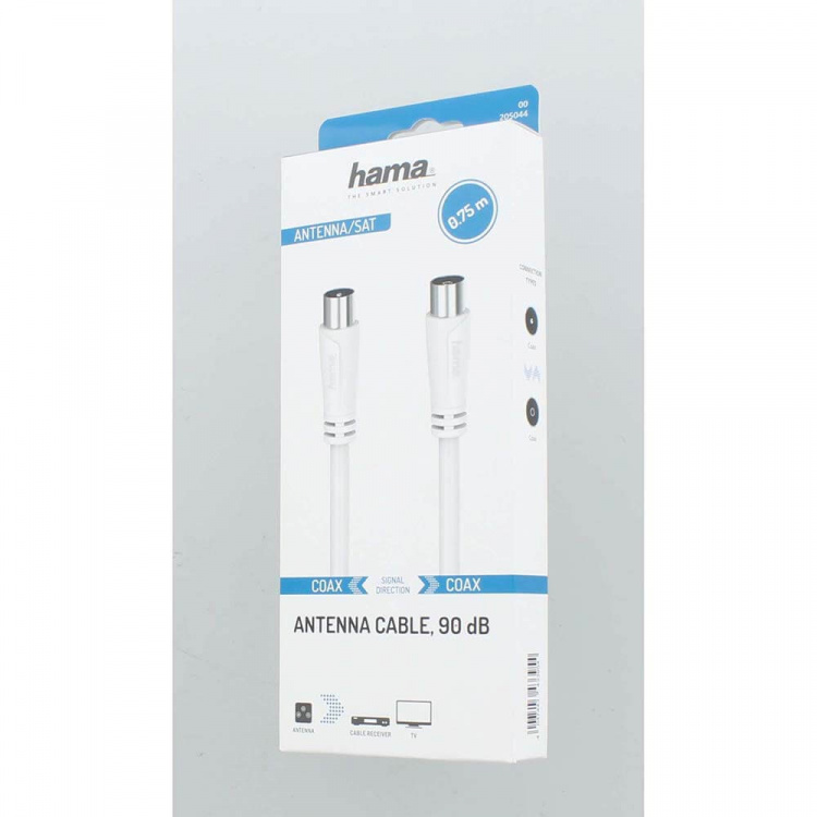 Hama Cable Antenna 90dB White 0.75m