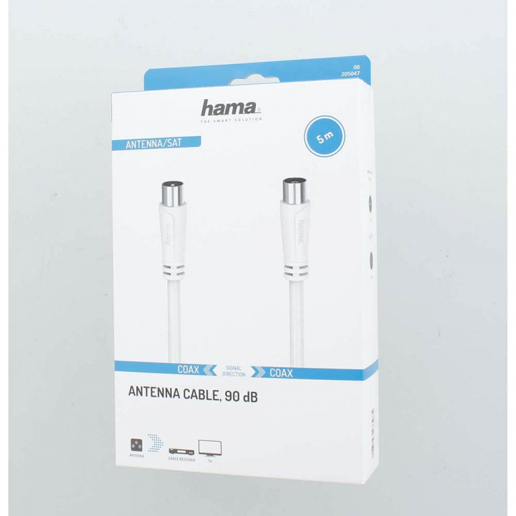 Hama Cable Antenna 90dB White 5.0m