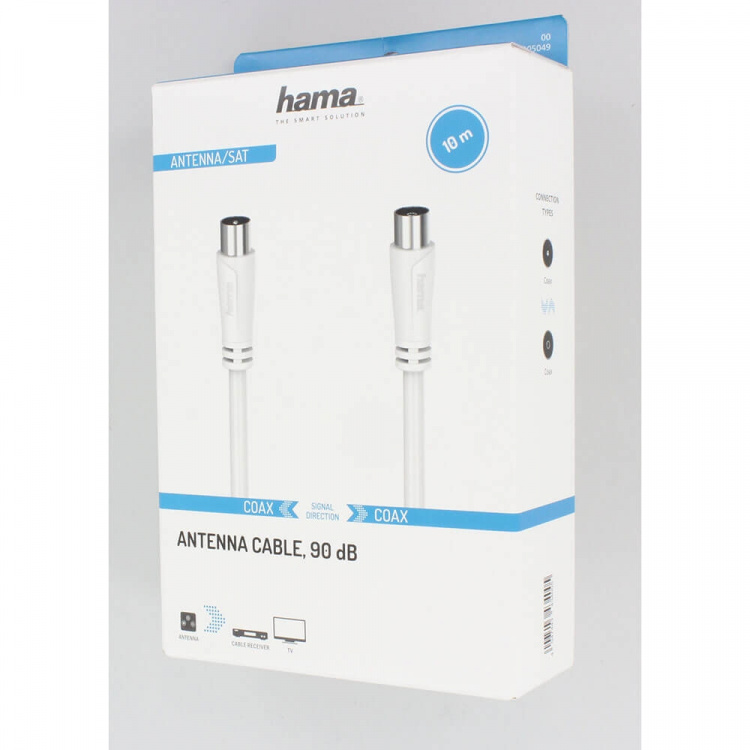 Hama Cable Antenna 90dB White 10.0m