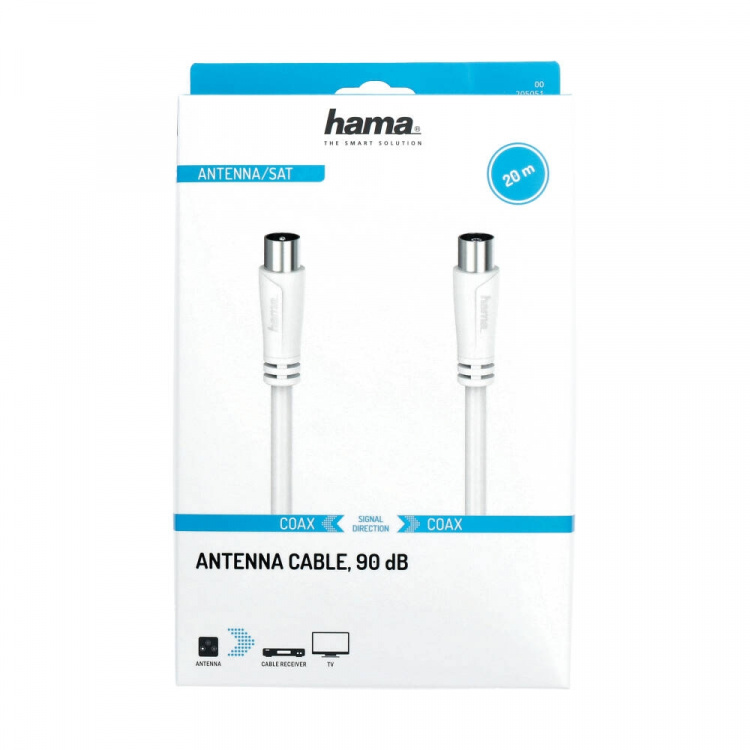 Hama Cable Antenna 90dB White 20.0m