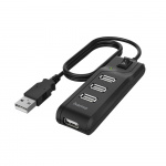 Hama Hub USB-A 2.0 Switch 4x Ports 480 Mbit/s Black