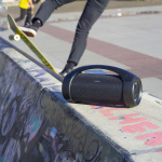 Nedis Bluetooth® Party Boombox | 6 tuntia | 2.0 | 150 W | Median toisto: AUX / USB | IPX5 | Linkitettävä | Kantokahva | Juhlavalot | Musta Nedis Bluetooth® Party Boombox | 6 tuntia | 2.0 | 150 W | Median toisto: AUX / USB | IPX5 | Linkitettävä | Kantokahva | Juhlavalot | Musta