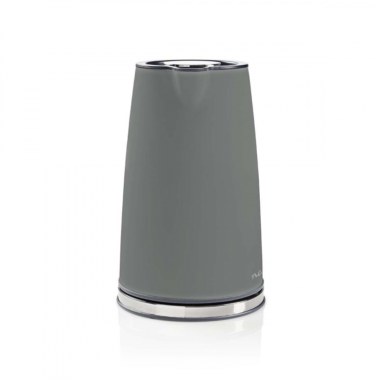 Nedis Vedenkeitin | 1.7 l | Soft-Touch | Harmaa | Pyörivä 360 astetta | Piilotettu lämmityselementti | Strix® ohjain | Tyhjäksi kiehumisen suoja