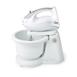 Nedis Käsivatkain | 200 W | 5 nopeusasetusta | Turbo-ominaisuus | Kääntäminen Bowl / 2 taikinakoukkua / 2 vatkainta | Harmaa / Valkoinen