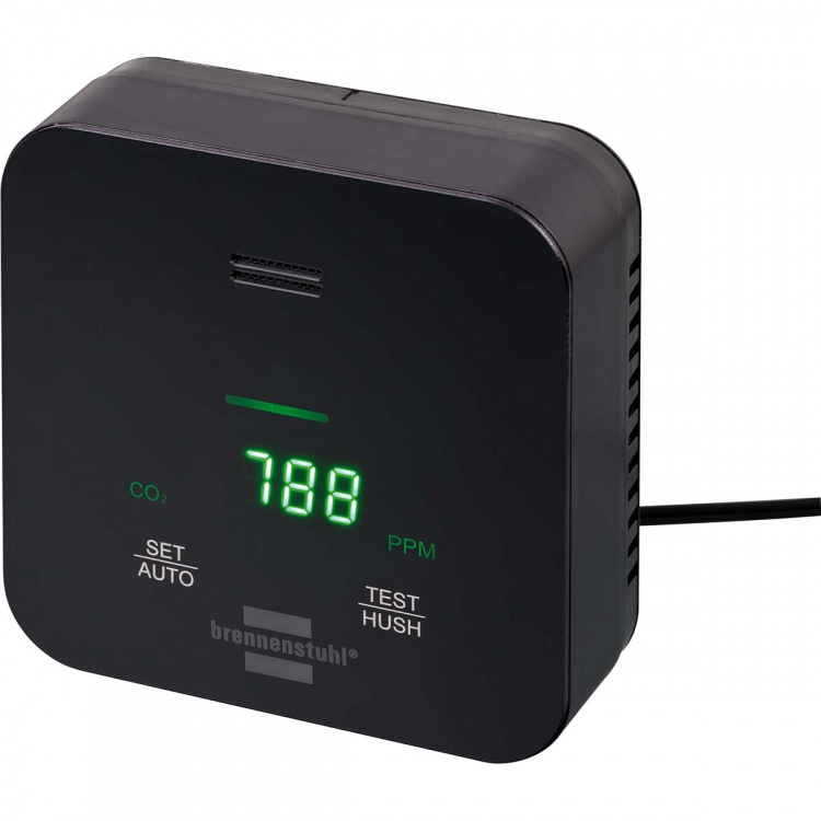 CO2-mittari C2M L 4050 / CO2-liikennevalo ilmanlaadun valvontaan (näytöllä ja äänimerkillä, integroidulla akulla, jopa 12 tuntia käyttöaikaa)