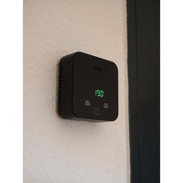 CO2-mittari C2M L 4050 / CO2-liikennevalo ilmanlaadun valvontaan (näytöllä ja äänimerkillä, integroidulla akulla, jopa 12 tuntia käyttöaikaa)