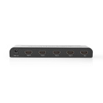 Nedis HDMI ™ Jakaja | 4-Porttinen port(s) | 4x HDMI™ Output | 4K@60Hz | 18 Gbps | Metalli | Antrasiitti