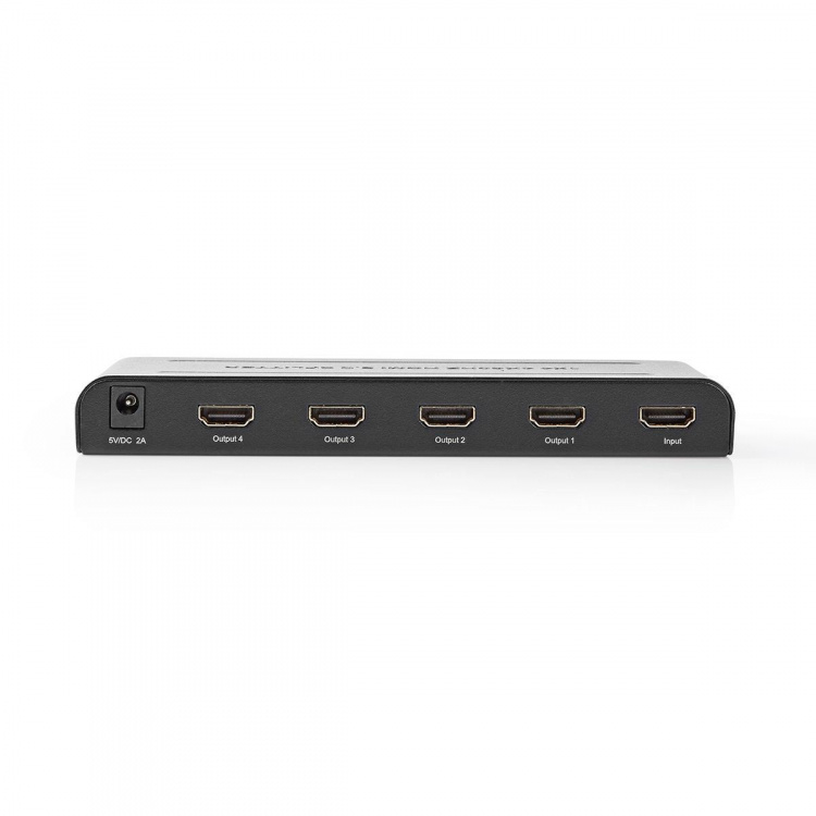 Nedis HDMI ™ Jakaja | 4-Porttinen port(s) | 4x HDMI™ Output | 4K@60Hz | 18 Gbps | Metalli | Antrasiitti