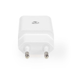 Nedis Seinälaturi | 12 W | Pikalataus-toiminto | 1x 2.4 A A | Lähtöliitäntöjen määrä: 1 | USB-A | Lightning 8-Pin (irrallinen) Kaapeli | 1.00 m | Single Voltage Output | Valkoinen