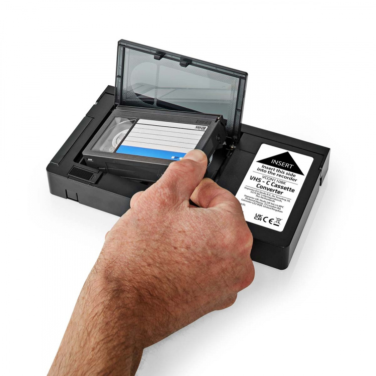 Nedis VHS Muuntaja | Muunto: VHS-C - VHS | Plug and play | Musta Nedis VHS Muuntaja | Muunto: VHS-C - VHS | Plug and play | Musta