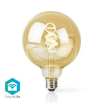 Nedis SmartLife LED Filamenttilamppu | E27 | 360 lm | 4.90 W | Lämpimästä kylmään valkoiseen | 1800 - 6500 K | Lasi | Android™ / IOS | Globe | 1 kpl Nedis SmartLife LED Filamenttilamppu | E27 | 360 lm | 4.90 W | Lämpimästä kylmään valkoiseen | 1800 - 6500 K | Lasi | Android™ / IOS | Globe | 1 kpl