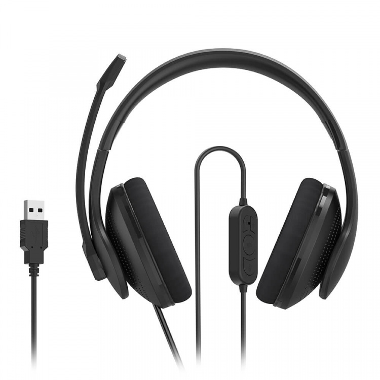 Hama Headset PC Office Stereo Over-Ear HS-USB300 V2 Black