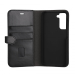 Buffalo 2in1 Wallet Leather 3 card Samsung S21FE 5G 3 card Black Buffalo 2in1 Wallet Leather 3 card Samsung S21FE 5G 3 card Black