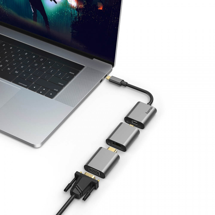 Hama Adapter USB-C 6in1 mini-DP HDMI VGA Hama Adapter USB-C 6in1 mini-DP HDMI VGA