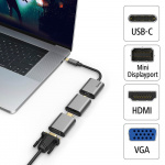 Hama Adapter USB-C 6in1 mini-DP HDMI VGA Hama Adapter USB-C 6in1 mini-DP HDMI VGA