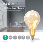 Nedis LED Filamenttilamppu E27 | PS165 | 3.5 W | 120 lm | 1800 K | Himmennettävä | Kullankeltaisella viimeistelyllä | Retrotyylinen | 1 kpl Nedis LED Filamenttilamppu E27 | PS165 | 3.5 W | 120 lm | 1800 K | Himmennettävä | Kullankeltaisella viimeistelyllä | Retrotyylinen | 1 kpl