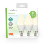 Nedis LED Lamppu E14 | Kynttilä | 2.8 W | 250 lm | 2700 K | Lämmin Valkoinen | Huurrettu | 3 kpl Nedis LED Lamppu E14 | Kynttilä | 2.8 W | 250 lm | 2700 K | Lämmin Valkoinen | Huurrettu | 3 kpl