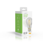 Nedis LED Filamenttilamppu E27 | A60 | 7 W | 806 lm | 2700 | Himmennettävä | Lämmin Valkoinen | Retrotyylinen | 1 kpl