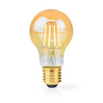 Nedis LED Filamenttilamppu E27 | A60 | 4.9 W | 470 lm | 2100 K | Himmennettävä | Erittäin lämmin valkoinen | Retrotyylinen | 1 kpl