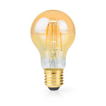 Nedis LED Filamenttilamppu E27 | A60 | 4.9 W | 470 lm | 2100 K | Himmennettävä | Erittäin lämmin valkoinen | Retrotyylinen | 1 kpl