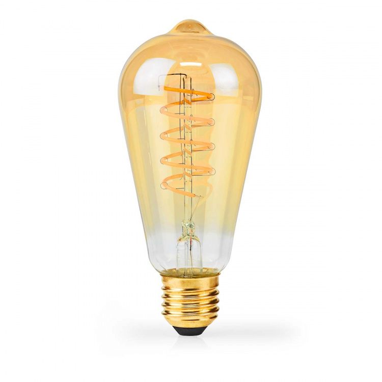 Nedis LED Filamenttilamppu E27 | ST64 | 3.8 W | 250 lm | 2100 K | Himmennettävä | Erittäin lämmin valkoinen | Retrotyylinen | 1 kpl