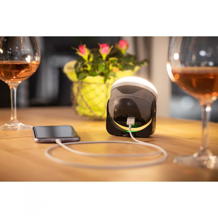 Brennenstuhl Ladattava LED-ulkovalolamppu OLI 310 AB Bluetooth®-kaiuttimella (Retkivalaisin magneetilla ja koukulla / Caravan Lamp ulkokäyttöön kaiuttimella 1x 3W, ladattava ja sis. USB-virtapankin)