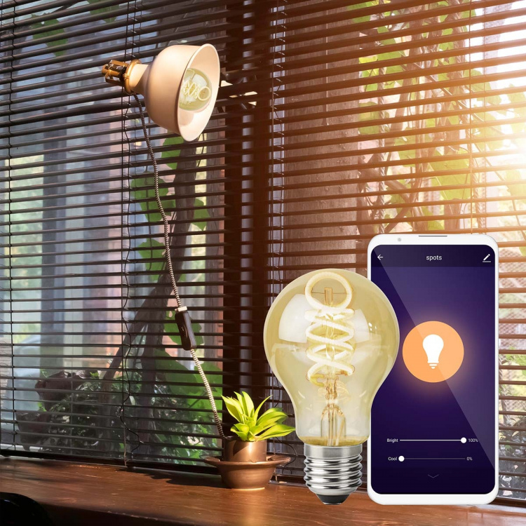 Nedis SmartLife LED Filamenttilamppu | E27 | 360 lm | 4.90 W | Lämpimästä kylmään valkoiseen | 1800 - 6500 K | Lasi | Android™ / IOS | polttimo | 1 kpl Nedis SmartLife LED Filamenttilamppu | E27 | 360 lm | 4.90 W | Lämpimästä kylmään valkoiseen | 1800 - 6500 K | Lasi | Android™ / IOS | polttimo | 1 kpl