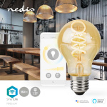 Nedis SmartLife LED Filamenttilamppu | E27 | 360 lm | 4.90 W | Lämpimästä kylmään valkoiseen | 1800 - 6500 K | Lasi | Android™ / IOS | polttimo | 1 kpl Nedis SmartLife LED Filamenttilamppu | E27 | 360 lm | 4.90 W | Lämpimästä kylmään valkoiseen | 1800 - 6500 K | Lasi | Android™ / IOS | polttimo | 1 kpl
