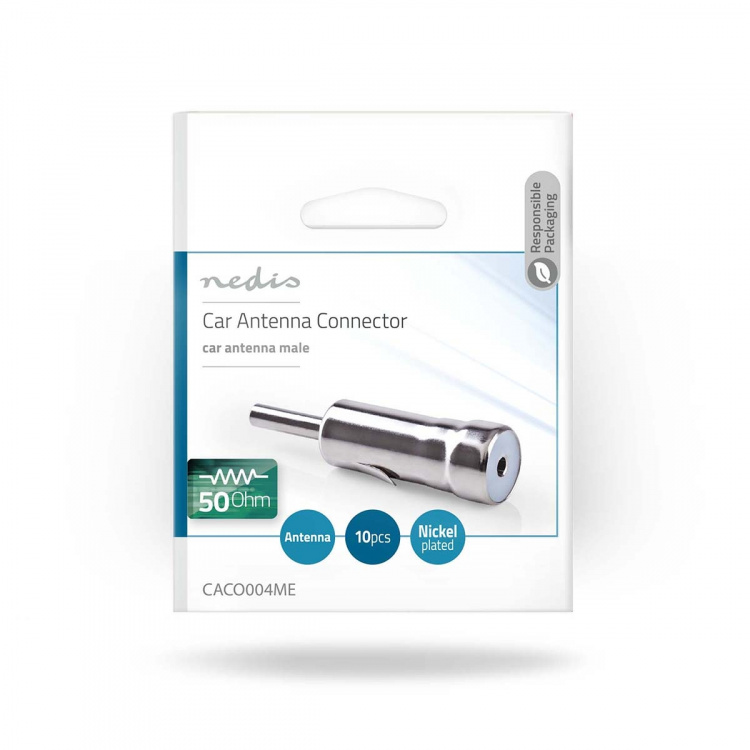 Nedis Autoantenniliitin | Suora | Uros | Kupari | 50 Ohm | Painettava | Metalli | Hopea | 10 kpl | Kirjekuori Nedis Autoantenniliitin | Suora | Uros | Kupari | 50 Ohm | Painettava | Metalli | Hopea | 10 kpl | Kirjekuori
