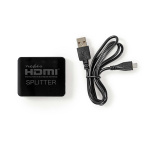 Nedis HDMI ™ Jakaja | 2-Porttinen port(s) | 2x HDMI™ Output | 4K@30Hz | 2.25 Gbps | ABS-Muovi / PVC | Musta Nedis HDMI ™ Jakaja | 2-Porttinen port(s) | 2x HDMI™ Output | 4K@30Hz | 2.25 Gbps | ABS-Muovi / PVC | Musta