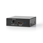 Nedis HDMI ™ Jakaja | 2-Porttinen port(s) | 2x HDMI™ Output | 4K@60Hz | 18 Gbps | Metalli | Antrasiitti