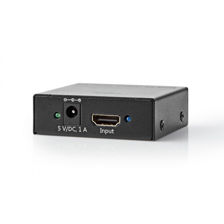 Nedis HDMI ™ Jakaja | 2-Porttinen port(s) | 2x HDMI™ Output | 4K@60Hz | 18 Gbps | Metalli | Antrasiitti