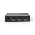 Nedis HDMI ™ Kytkin | 3-Porttinen port(s) | 1x USB-C™ / 2x HDMI™ Input | 1x HDMI™ Output | 4K@60Hz | 18.0 Gbps | Metalli | Antrasiitti