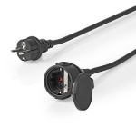 Nedis Jatkojohto Ranska M - Ranska F | Tyyppi F (CEE 7/7) | Maadoitettu Virtaliitin | 20.0 m | 3680 W | 250 V - 50/60 Hz | Maadoituksen tyyppi: Sivukontaktit | Pistokannan kulma: 90 ° | IP44 | H07RN-F 3G1.5 | Laitteen lähtövirran liittimet: 1 | Musta Nedis Jatkojohto Ranska M - Ranska F | Tyyppi F (CEE 7/7) | Maadoitettu Virtaliitin | 20.0 m | 3680 W | 250 V - 50/60 Hz | Maadoituksen tyyppi: Sivukontaktit | Pistokannan kulma: 90 ° | IP44 | H07RN-F 3G1.5 | Laitteen lähtövirran liittimet: 1 | Musta