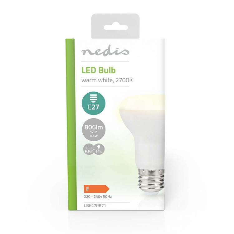 Nedis LED Lamppu E27 | R63 | 8.5 W | 806 lm | 2700 K | Lämmin Valkoinen | Retrotyylinen | Kirkas | 1 kpl Nedis LED Lamppu E27 | R63 | 8.5 W | 806 lm | 2700 K | Lämmin Valkoinen | Retrotyylinen | Kirkas | 1 kpl