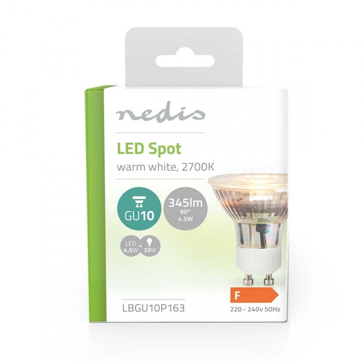 Nedis LED Lamppu GU10 | Spot | 4.5 W | 345 lm | 2700 K | Lämmin Valkoinen | Retrotyylinen | 1 kpl