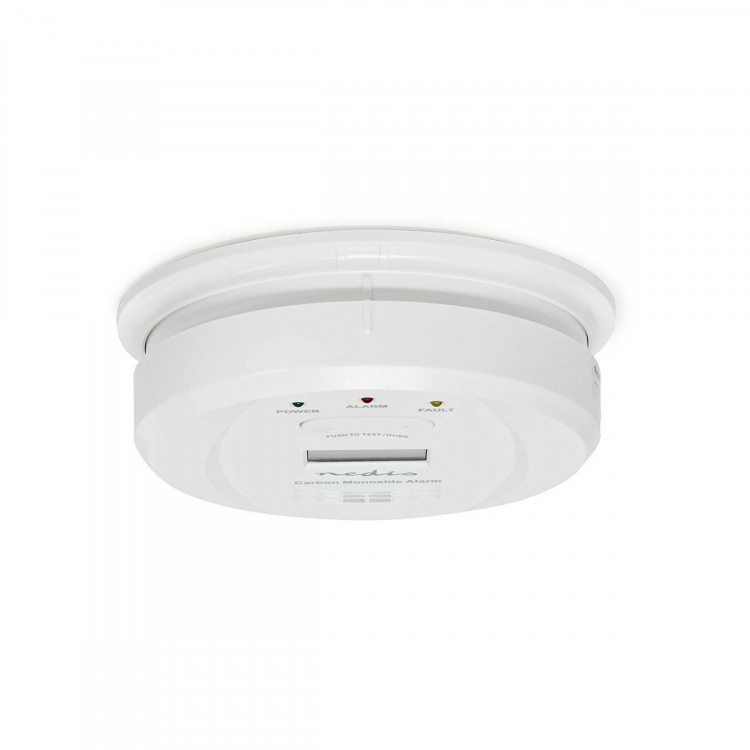 Nedis Häkävaroitin | Paristokäyttöinen | Pariston ikä jopa: 5 Vuotta | Pysäytyspainikkeella | Testipainikkeella | 85 dB | Valkoinen