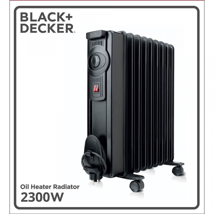 BLACK+DECKER Oil Heater 2300W Black BLACK+DECKER Oil Heater 2300W Black