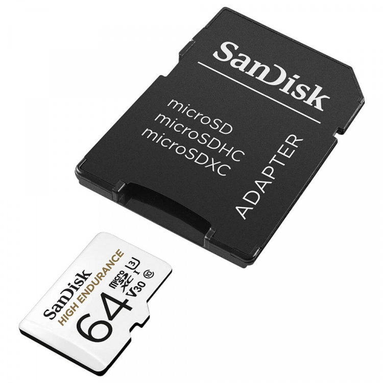 SANDISK Muistikortti MicroSDXC 64GB High Endurance adapterilla