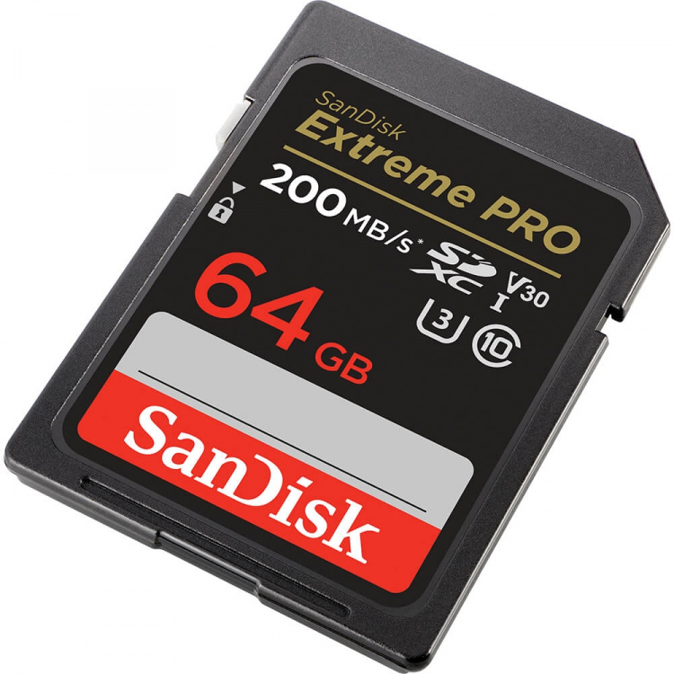 SANDISK SDXC Extreme Pro 64GB 200MB/s UHS-I C10 V30 U3 SANDISK SDXC Extreme Pro 64GB 200MB/s UHS-I C10 V30 U3