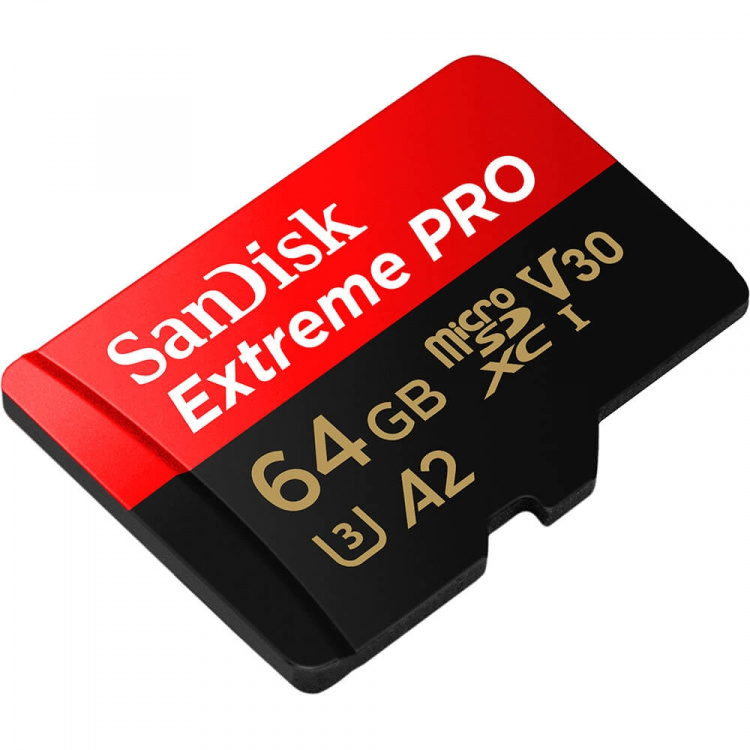 SANDISK MicroSDXC Extreme Pro 64GB 200MB/s A2 C10 V30 UHS-I