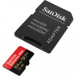 SANDISK MicroSDXC Extreme Pro 64GB 200MB/s A2 C10 V30 UHS-I