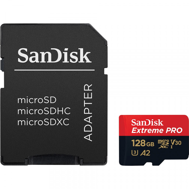 SANDISK MicroSDXC Extreme Pro 128GB 200MB/s A2 C10 V30 UHS-I SANDISK MicroSDXC Extreme Pro 128GB 200MB/s A2 C10 V30 UHS-I